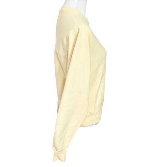 Champion Reverse Weave Sweatshirt Women’s XS Pale Yellow Crewneck Pullover Logo - Picture 3 of 11